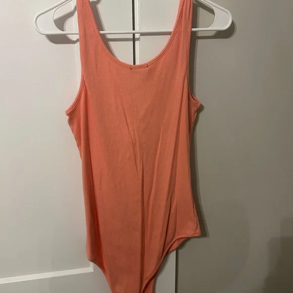 Ambiance Coral Ribbed Body Suit - Picture 3 of 4